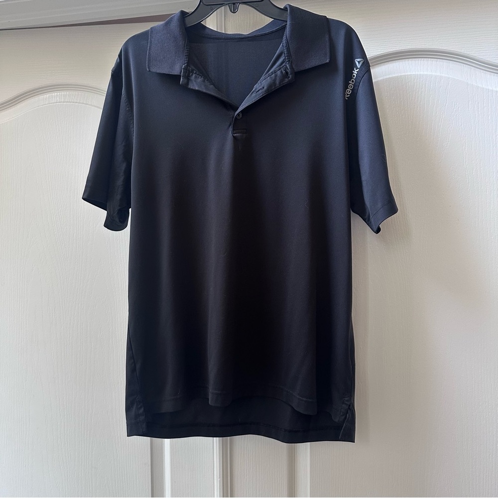 Reebok Black Polo Shirt Athletic Performance
